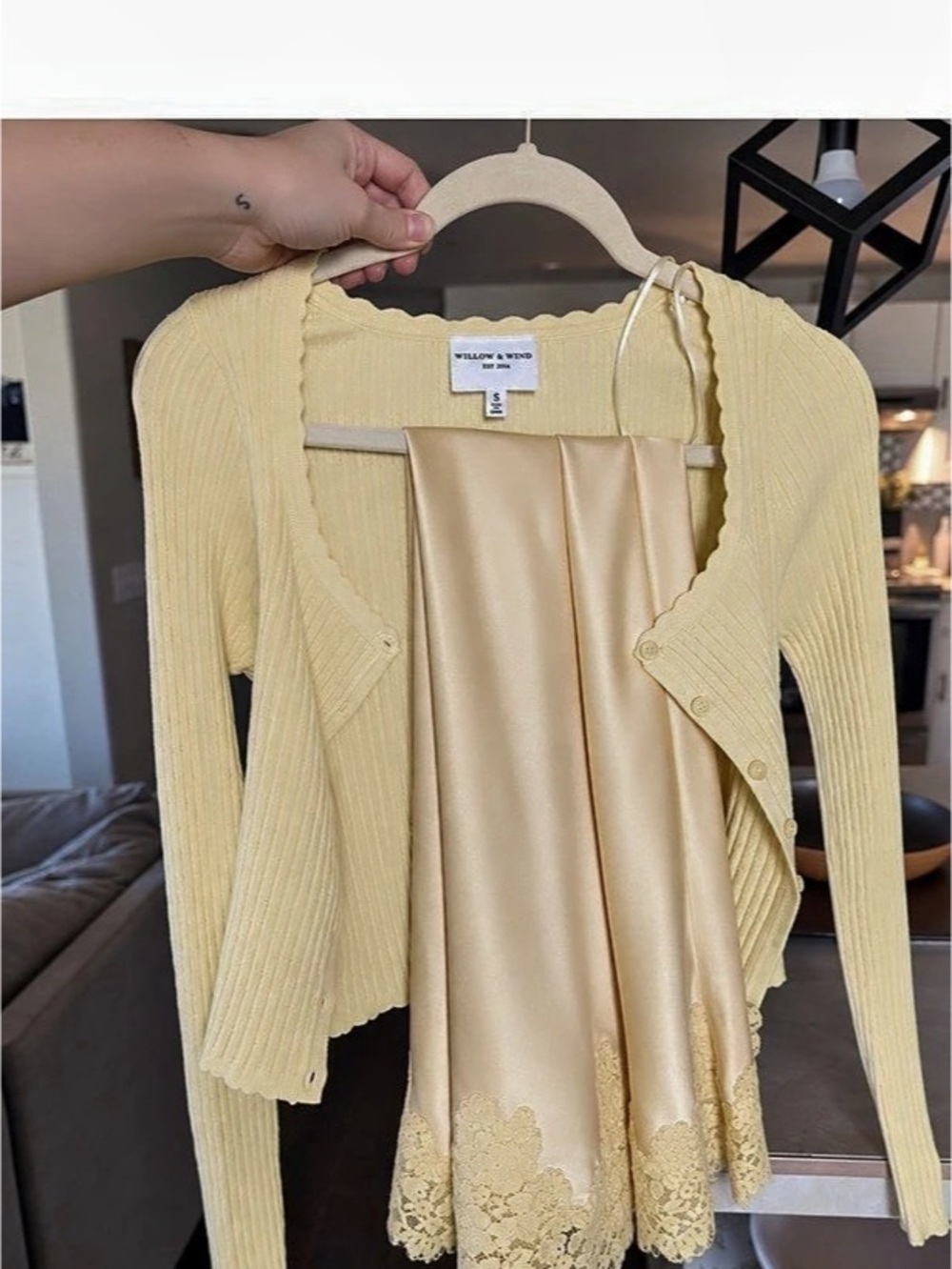 Willow & Wind Yellow Knit Cardigan LOOKING FOR